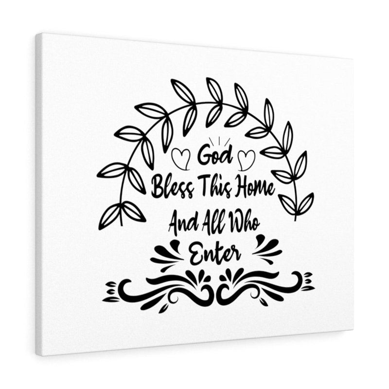 Trinx God Bless This Home Christian Wall Art Bible Verse Print Ready to Hang Wayfair